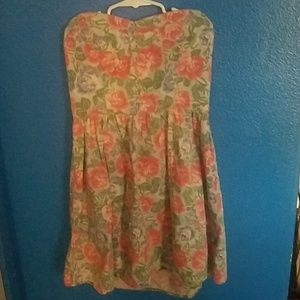 Sweetheart rose print mini dress